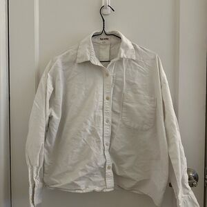 Djerf Avenue Crisp White Collared Shirt